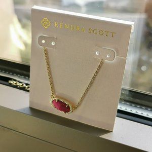 Kendra Scott Elisa Magenta gold necklace